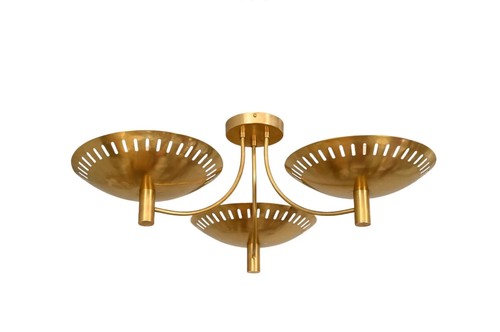 Lampadario ottone grezzo - lampadario,