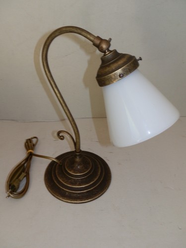 Lampada abatjour vetro bianco - lampada,