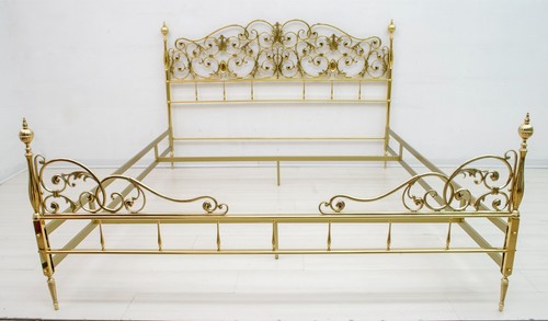 Letto doppio ottone in - in,