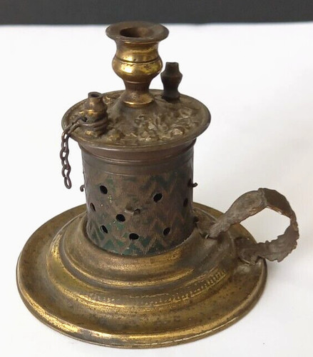 Antique brass vesta bed - antique,
