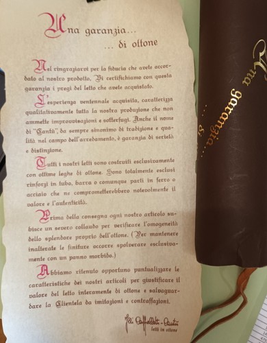 Struttura letto ottone con - letto,
